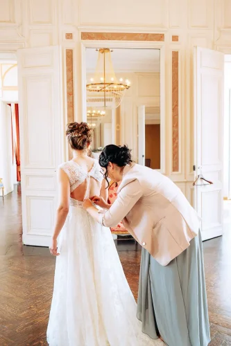 Photo de mariage au château de Vair
