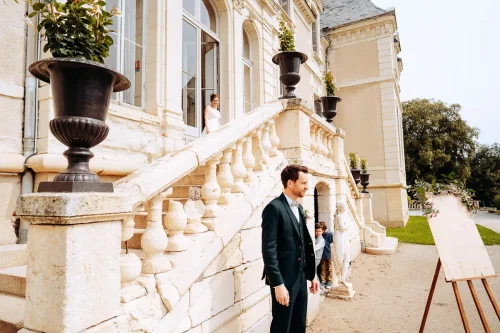 Photo de mariage au château de Vair